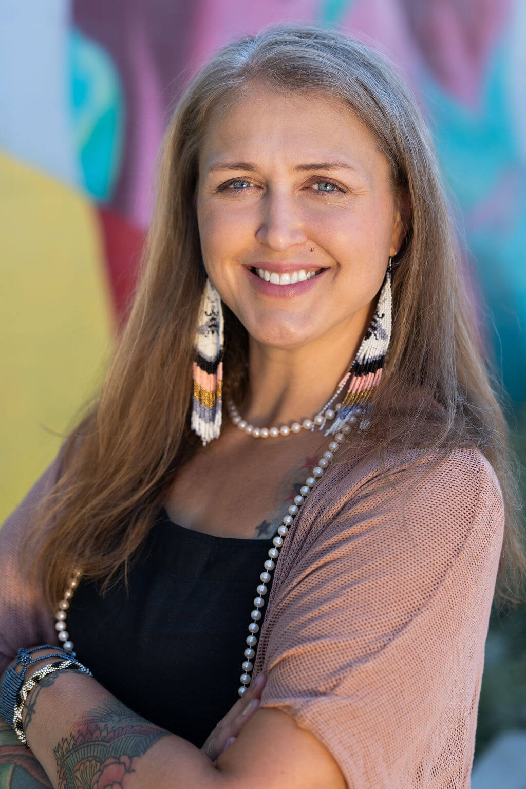 a photo of the founder of Beecos beauty, Sheri Olesen